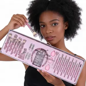 Silver 32-Piece Diamond Jeweled Makeup Brushes Set Complete Beauty Tools for Women Hot-Selling Cosmetic Brushes for Beauty Personal Care