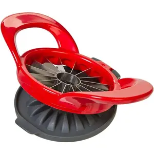16 thin apple slices can be cleaned with a dishwasher. The slicer and corer come with a safety cover