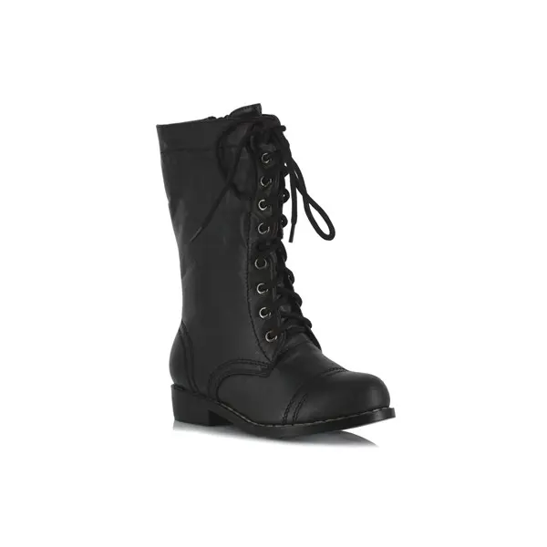 Black Military Boots for Kids