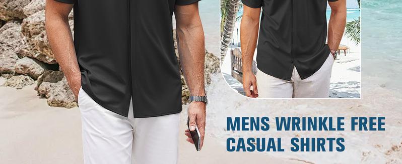 COOFANDY Fall Outfits Men's Shirt Wrinkle Free Dress Shirt Long Sleeve Button Menswear Stylish Casual