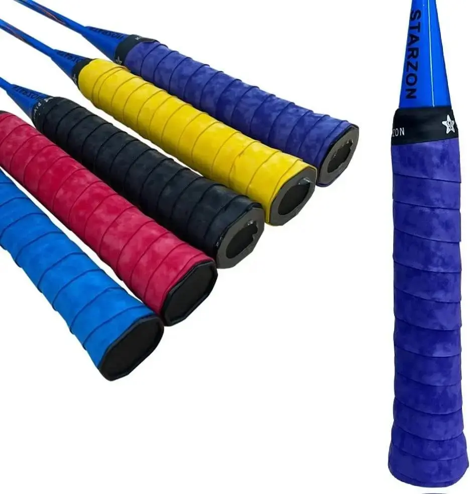 Racket Grip Anti Slip VelvetTennis OverGrip Badminton Pickleball Mix Color Pack of 10