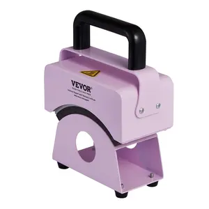 VEVOR Hat Press Machine, Mini Hat Heat Press for Caps with Integrated Control Panel, Cap Heat Press Machine with 5.9x3.15 inch Curved Heating Plate, Safety Base, and Glove, Automatic Shut-Off, PurpleSummervibes