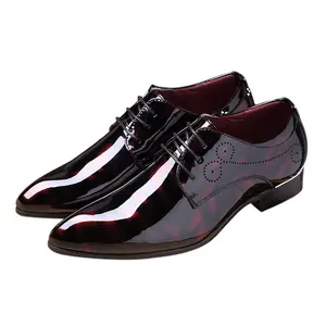 Men's Floral Pattern Leather Oxford Shoes - Dress Formal Wedding Party Shoes