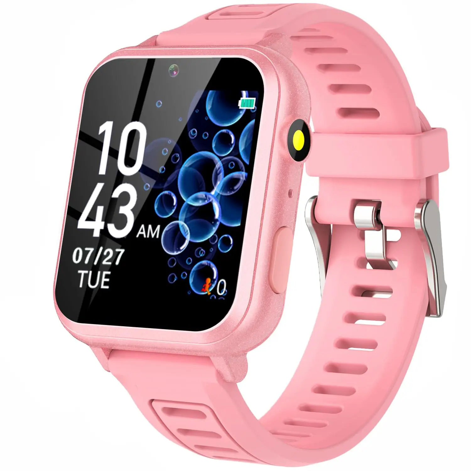 Kids' Wearable Smart Watch with 39 Games, HD Touch Screen, Camera, Music Player, Pedometer, Flashlight, Alarm Clock, 12/24 Hour Format, Gift for 5-12 Year Olds (Boys & Girls)