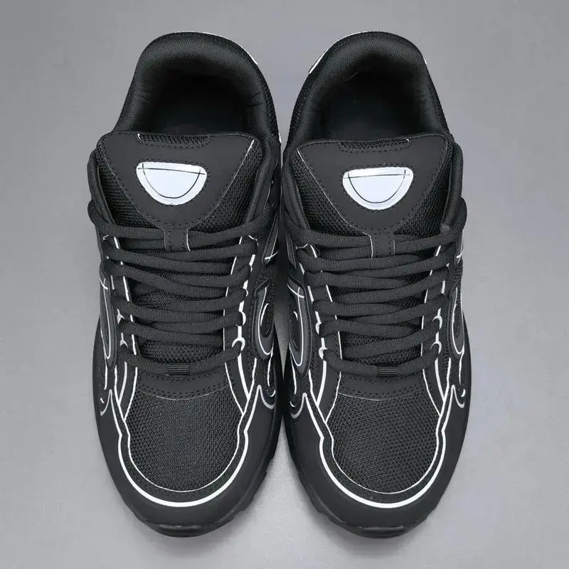 Spring and Summer 2026 New Collection Chunky Black & Silver Basketball-Inspired Casual Sneakers - Breathable Mesh Street Shoes for Men & Women（The complimentary items are not sold individually. Please do not purchase them.）