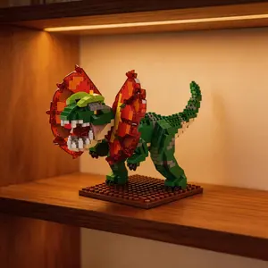 Dinosaur Theme Mini Building Set, 3D DIY Puzzle Toy, Multiple Styles, Includes Triceratops, Tyrannosaurus, Pteranodon, Perfect Gift