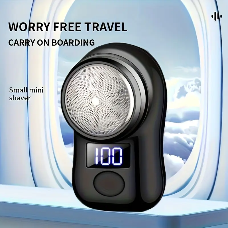 Cordless Rechargeable Shaver with Digital LED Display, Heat-Resistant, Compact Pack, Mini Sized Product, Portable Travel-Ready Tool, Festive Gift for Fathers (Home & Festive Party Supplies)