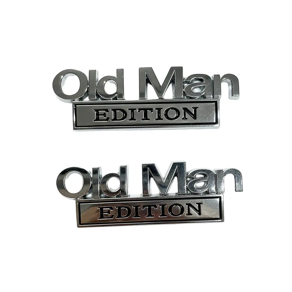 3D Old Man Emblem Peel-and-Stick Car Stickers - Waterproof, Long-Lasting Universal Automotive Exterior Decals, Car Window Decal for Truck/SUV/Moto - Ideal Retiree Gag Gift