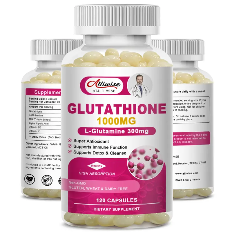 Liposomal Glutathione Reduced L-Glutathione 1000mg Antioxidant Supplement,120pcs