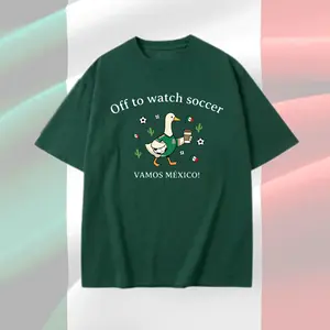 Off To Watch The Game Goose Graphic Tshirt, Hoodie, Sweatshirt, Cute Bird Coffee Shirt, Funny Weekend Outfit Top, Casual Green Graphic Tee Gift
