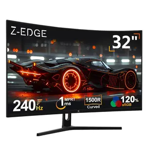 Z-EDGE 32 inch Gaming Monitor 240Hz Refresh Rate 1ms response time AMD Freesync Ultra-Slim Design FHD HDR Immersion HDMI/DP VESA Mountable Christmas gift