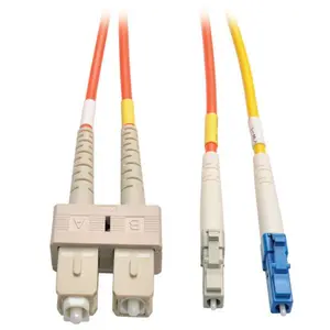 Tripp Lite N425-02M Fiber Optic Cable - LC Duplex (Male) Connector, 6 ft, 1000Base-LX Compatible with 62.5/125 & 8.3/125 Fibers, LC GBIC Single Mode Transceiver Accessory for Phones & Electronics Audio-Video Use