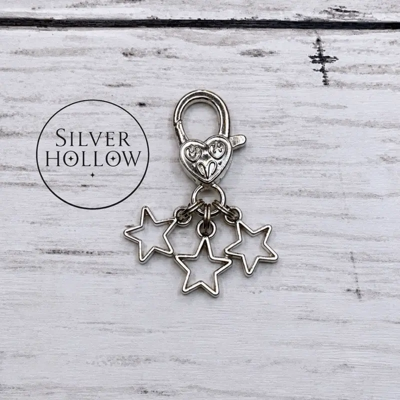 Triple Hollow Star Keychain