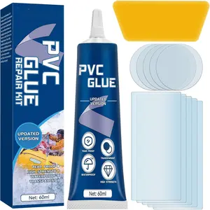 Air Mattress Patch Kit, Waterproof Vinyl Repair Kit, High Strength PVC Adhesive for Inflatables, PVC Boats, Vinyl Glue (60ml/1 Pack)