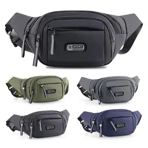 Men's New Waterproof Canvas Belt Pouch - Workout Fanny Pack, Waist Bag, Zipper Fanny Pack for Sports Outdoor Running, Anti-Theft Ultra-Thin Invisible Wallet