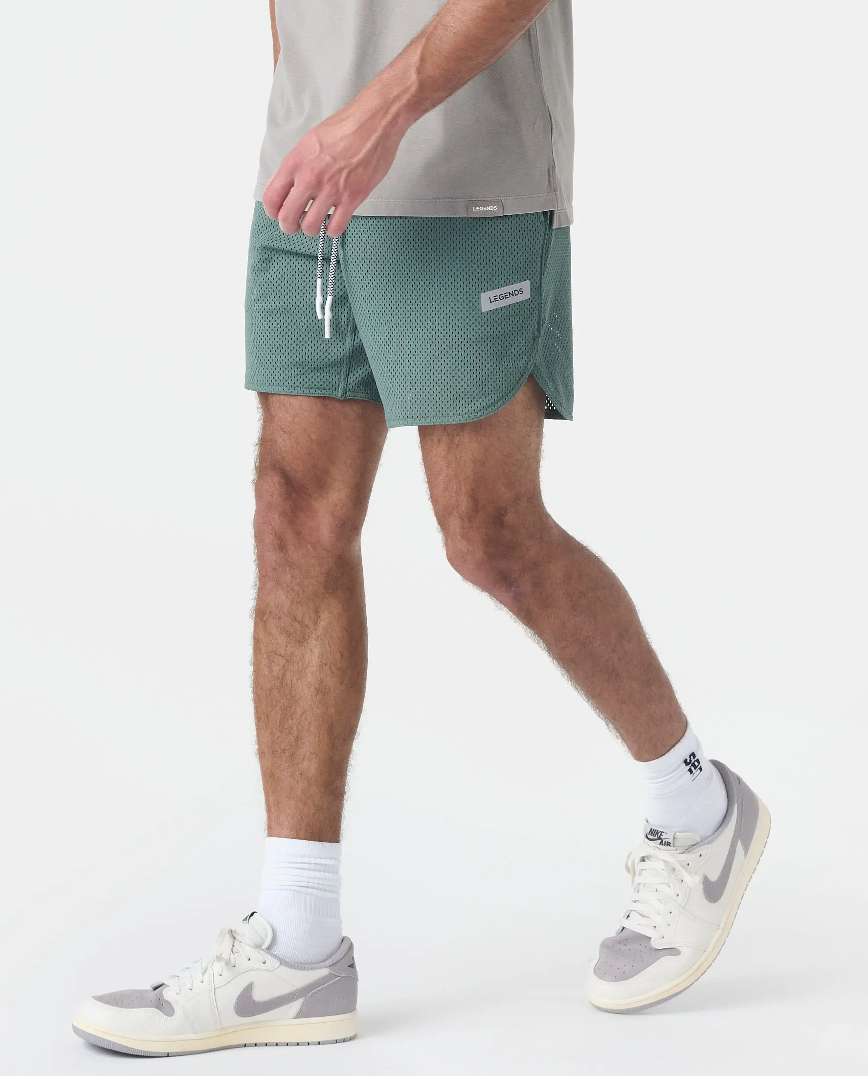 Luka Mesh Short Green , Small/7"