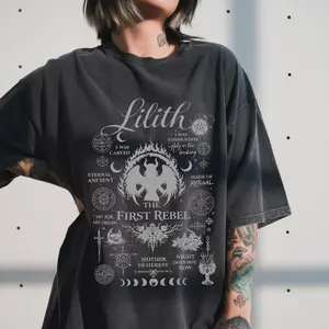Comfort Color Lilith Dark Feminine Shirt Occult Graphic Tee Witchcraft Goddess Apparel, Comfortable Stretch, Moves with You, Full Color Range, Find Your Perfect Shade