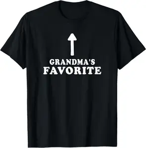 100% Cotton Unisex Siblings By Design Tee Company Funny Grandmas Favorite Grandchild Grandson Granddaughter Unisex-Adults, Unisex- Black Short Sleeve T-Shirt