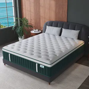 Luxury Gel Memory Foam Hybrid 5 Zone Pocket Spring Mattress In A Box Medium Firm Twin Full Queen King  12" 14" For Motion Isolation Edge Support