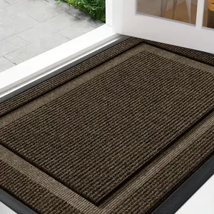 IM HOME Front Door Mat Outside Entrance Indoor Doormat,  Outdoor Mats for Patio Waterproof, Outdoor Door Mats for Outside Entry, Indoor Rugs for Entryway, Sturdy Natural Rubber Entry Mat