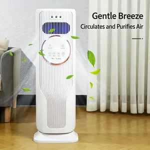 Bladeless Cooling & Heating Tower Fan with Ice Water Function, Remote Control, 3 Adjustable Speeds 2 Heat Levels for Home Comfort Bladeless 2-in-1 Tower Fan Heater, Remote Control, 3 Wind Speeds 2 Heat Levels, Ice Water Cooling for Year-Round Use