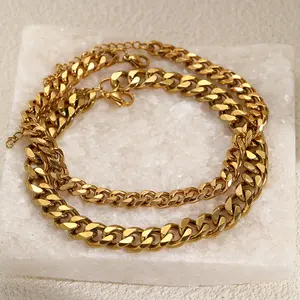 Ankle Bracelets For Women Waterproof Chunky Cuban Link Chain Trendy Large Layer Anklet Set Jewelry Gift for fashion For Summer Jewellery dealsfor anklet For Blackfriday Christmas