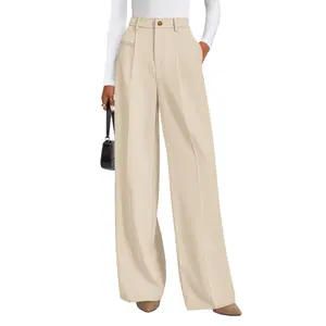 PrettyGarden Women‘s Wide Leg Dress Pants Business Casual Flowy Work Palazzo Pants High Waisted Slacks Trousers