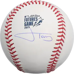Jonah Tong New York Mets Autographed 2025 MLB Futures Game Logo Baseball - Fanatics Authentic Certified