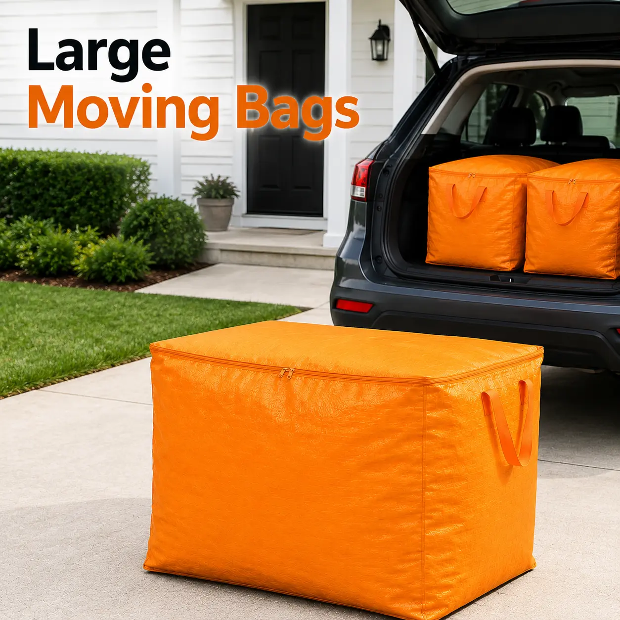 Extra Large Moving Storage Bag 240L, Heavy Duty Clothes Organizer Bag, Waterproof Blanket Storage Container for Home, Closet, Dorm Room & Travel