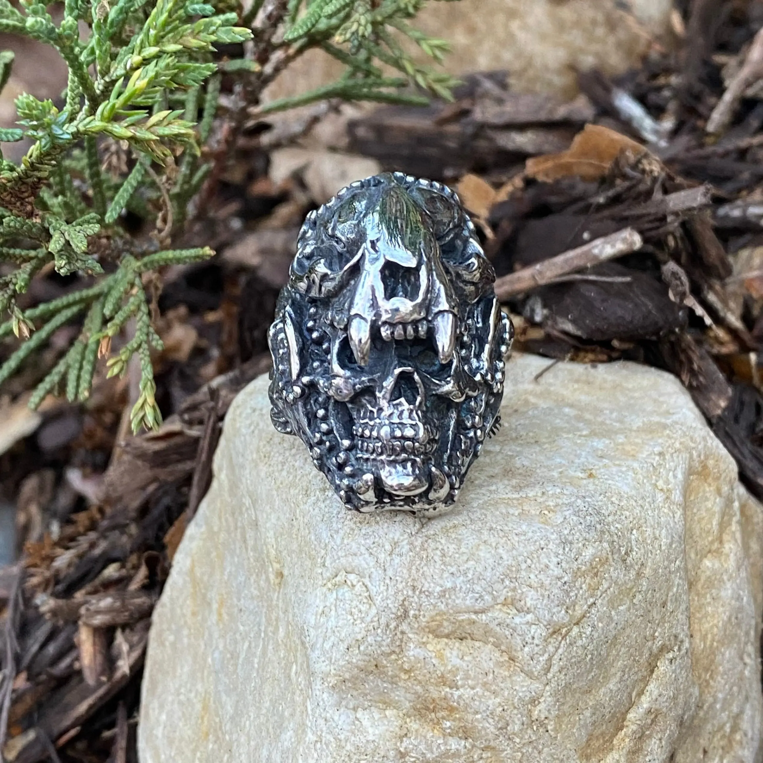 Jaguar Warrior Skull Ring