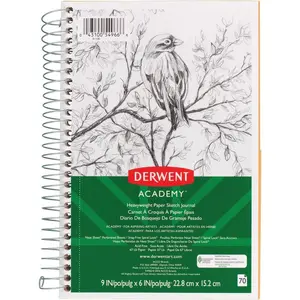Academy Paper Sketch Journal, Wirebound, 70 Sheets, 9" x 6", Heavyweight (54966), White