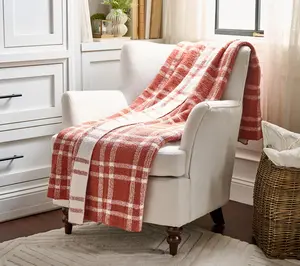 Home Reflections Cozy Knit 60x70 Plaid Throw