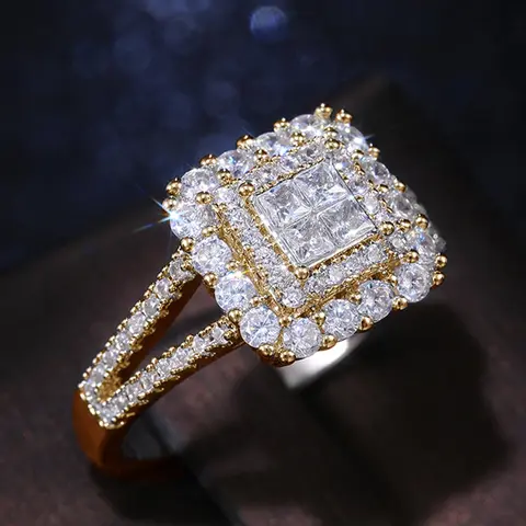 Rhinestone Promise Rings for Women, Elegant Rhinestone Ring, Wedding Promise Rings, 2024 Trendy Engagement Rings for Your Gf, Chic Gorgeous Vintage Jewelry Promise Ring for Gf, Fashionable Jewelry, Cute Accessories