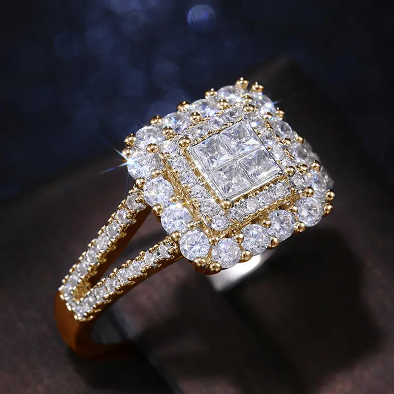 Rhinestone Promise Rings for Women, Elegant Rhinestone Ring, Wedding Promise Rings, 2024 Trendy Engagement Rings for Your Gf, Chic Gorgeous Vintage Jewelry Promise Ring for Gf, Fashionable Jewelry, Cute Accessories