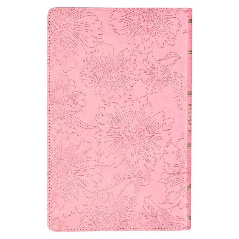 KJV Holy Bible, Gift Edition King James Version Faux Leather Cover in Blossom Pink Floral for Christmas Gift