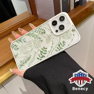 Forest Full of Stars Pattern Phone Case Supports Wireless Charging for iPhone 15 17 16 14 Pro Max 13 12 11  Air XR XS Plus E Shockproof Non Slip Protection Silicone Transparent Acrylic Cover Cellphone Protective Suitable for Samsung S24 FE