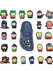 30pcs South Park Cartoon Series Shoe Accessories, Classic Wristwear Shoe Decorations, Party Gift, Casual Style, All Seasons