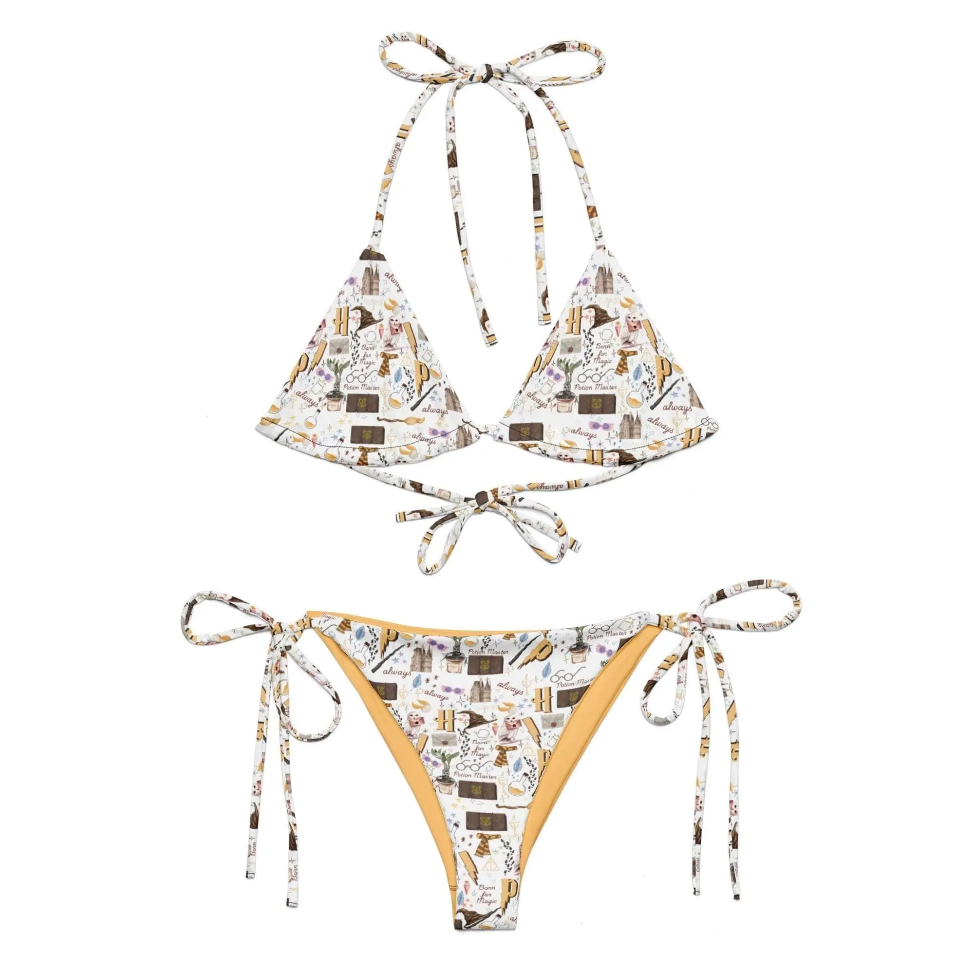 Wizard Witch Bikini: Potions & Wands Pattern - Halloween Costume