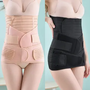 Enhanced postpartum abdominal belt three-piece set, natural caesarean section bound belt breathable belt abdominal belt