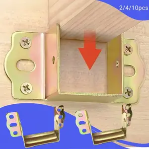 2/4/10pcs load-bearing bed brackets, Metal Brackets, furniture fixing brackets, easy to install hardware accessories, bed beam brackets, Sturdy Bracket