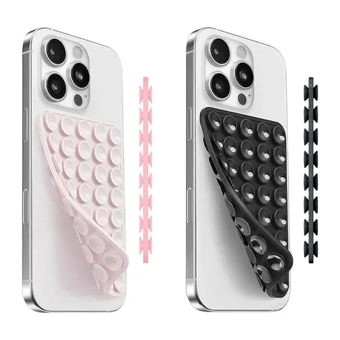2PCS Silicone Suction Phone Case Mount, Non Slip Suction Cup, Hands-Free Phone Accessories Holder for Selfies and Videos, Silicone Adhesive Stand Sticky for Cell Phone Android Octopus