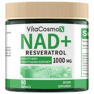 VitaCosmoX NAD+ Resveratrol Supplement 1,000 mg -  90 Capsules