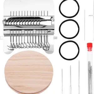Knit Patch Kit, Knitting Kit for Beginners, Portable Beginner Weaving Loom, Quick & Easy Sewing Repair Tool, for Beginner Knitting Sewing, for Mending, Weaving, Sock & Clothing Repair