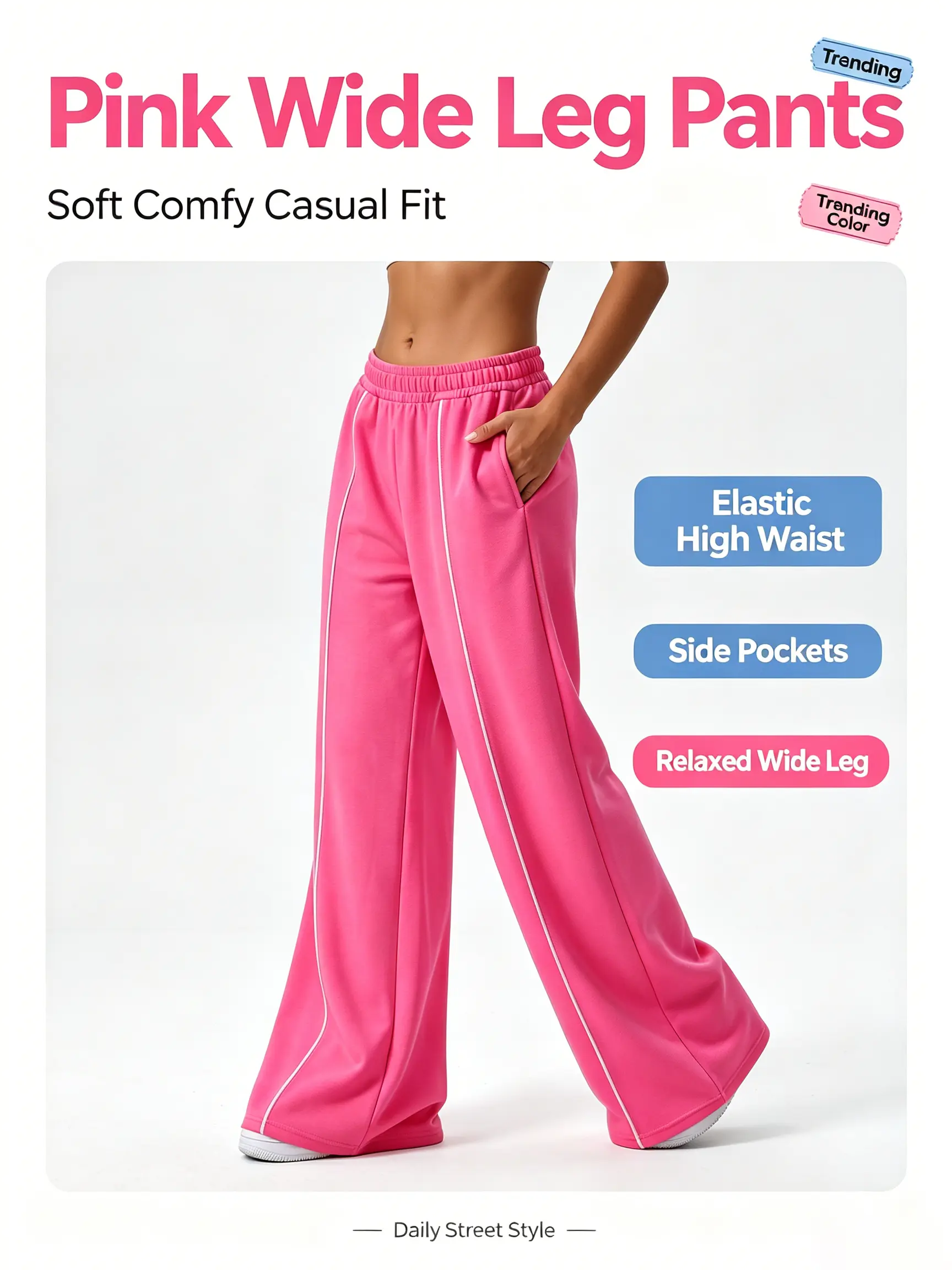Womens Workout Straight Yoga Pants for Girls High Waist Wide Leg Sweatpants with Pockets Fashion Stretch Lounge Comfy Joggers Gym Pants Sports Jogging Wear