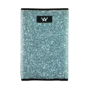 Slim Wallet – Credit Card Holder – Stylish Credit Card Wallet – Front Pocket Wallet – Minimalist Wallet – Mini Wallet – Silver Glitter