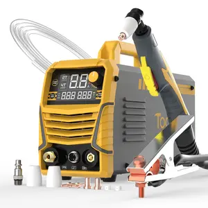 TOOLIOM CUT-50 High Frequency Plasma Cutter 50Amp, Contact Arc Start & Dual Voltages 110V/220V, Metal Cutting Machine with Air Pressure Display and 2T/4T, 1/2" Clean Cut & 5/8" Max Cut