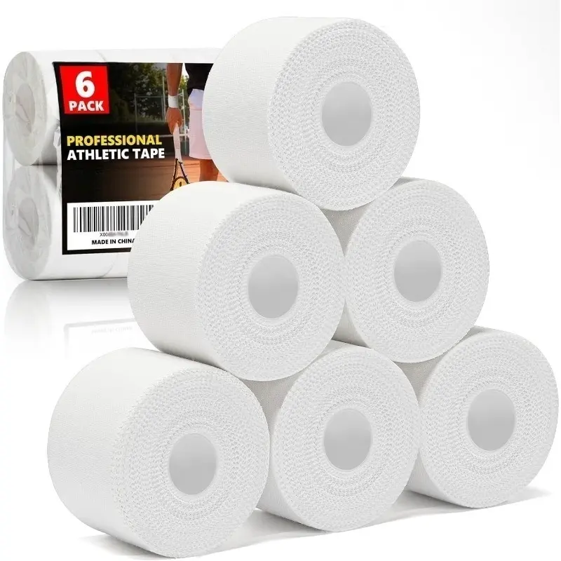 3/6 roll, white, Sports Tape -- no sticky residue, easy to tear | Suitable for athletes and coaches