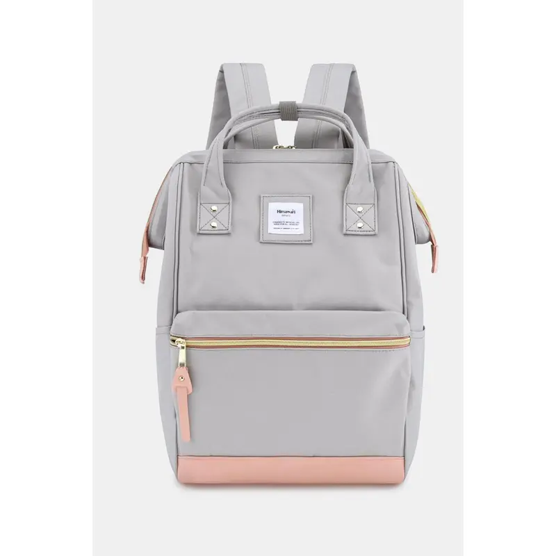 Himawari Contrast Waterproof Canvas Backpack Bag with Side  display picture 1