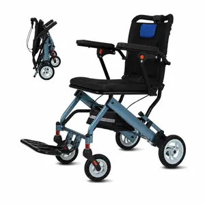 Ultra-Lightweight Aluminum Transport Wheelchair for Adults – 16" Wide Seat – Collapsible & Portable – Locking Handbrakes – Removable Armrests & Footrests – Comfortable Mobility Aid