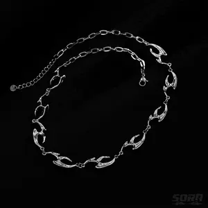 Sora Tokyo Sigil Chain Stainless Steel - Silver Tone Necklace